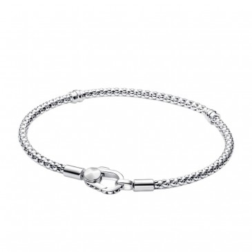 BRACCIALE MAGLIA GEOMETRICA CON CHIUSURA A MOSCHETTONE