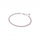 BRACCIALE TENNIS CON PIETRE ROSA PICCOLE