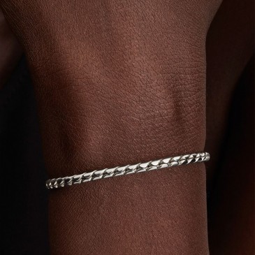 BRACCIALE MAGLIA SPIGA CON CHIUSURA A SFERA