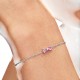 BRACCIALE FIOCCO LUMINOSO ROSA