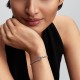 BRACCIALE MAGLIA CODA DI VOLPE CON CHIUSURA PAVE
