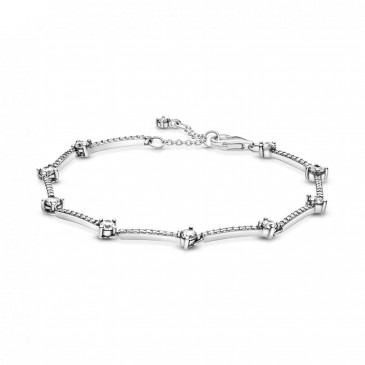 Bracciale con barre scintillanti e pavé