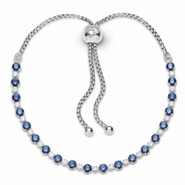 Bracciale blu scintillante con chiusura regolabile