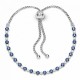 Bracciale blu scintillante con chiusura regolabile