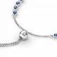 Bracciale blu scintillante con chiusura regolabile
