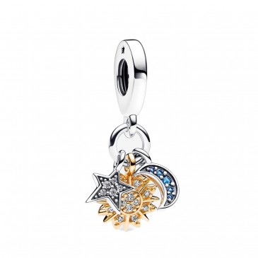 CHARM PENDENTE STELLA, SOLE E LUNA