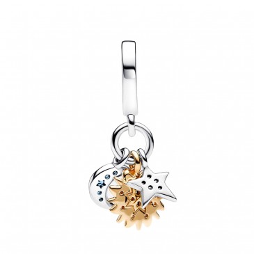 CHARM PENDENTE STELLA, SOLE E LUNA