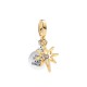 CHARM PENDENTE STELLA POLARE CON DIAMANTE CREATO IN LABORATORIO