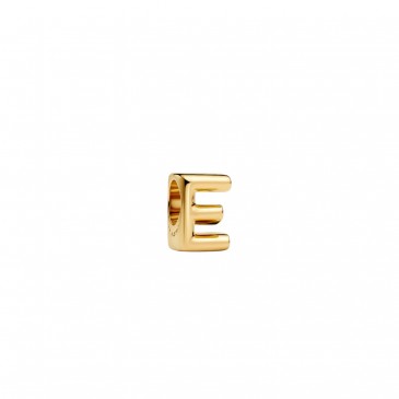 CHARM LETTERA E IN ORO 14K