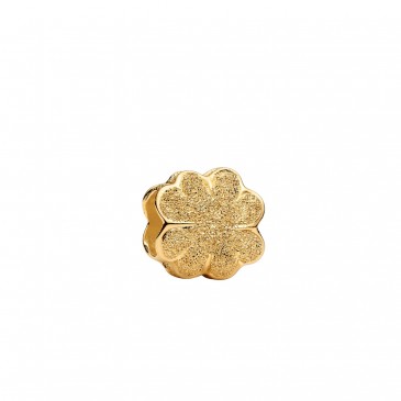 MINI CHARM QUADRIFOGLIO EFFETTO DIAMANTATO