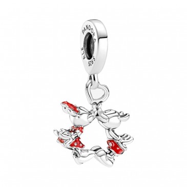 DISNEY, CHARM PENDENTE MICKEY MOUSE & MINNIE, IL BACIO
