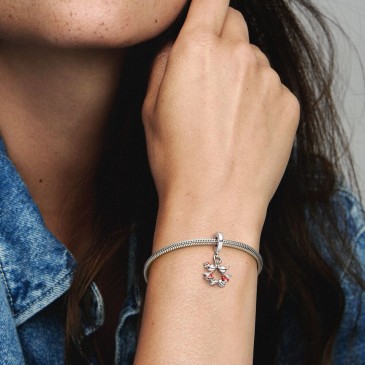 DISNEY, CHARM PENDENTE MICKEY MOUSE & MINNIE, IL BACIO