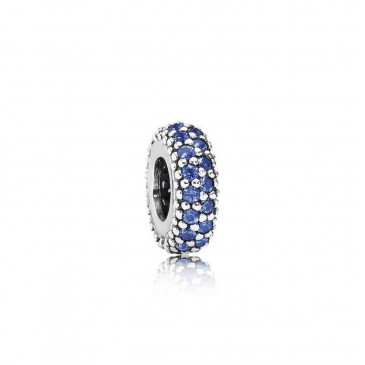 Charm distanziatore blu scintillante