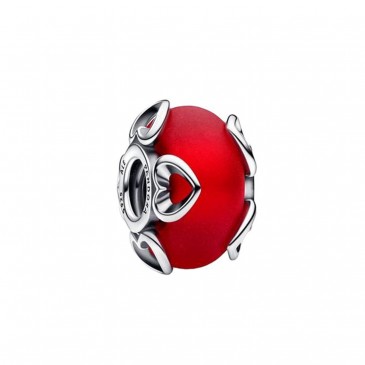 VETRO DI MURANO ROSSO E CUORI
