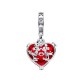 DISNEY, MICKEY E MINNIE, CUORE IN VETRO DI MURANO