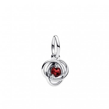PENDENTE CERCHIO ETERNO ROSSO SCURO GENNAIO