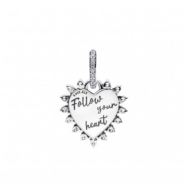 CHARM PENDENTE CUORE ROSSO CON FRECCIA GRIEVOLE