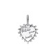 CHARM PENDENTE CUORE ROSSO CON FRECCIA GRIEVOLE