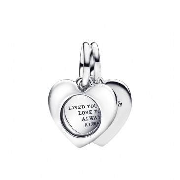 CHARM PENDENTE CUORE CON LENTE DI INGRANDIMENTO DA INCIDERE