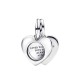 CHARM PENDENTE CUORE CON LENTE DI INGRANDIMENTO DA INCIDERE