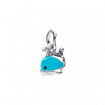CHARM  PENDENTE BALENA TURCHESE