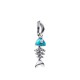CHARM  PENDENTE LISCA DI PESCE TURCHESE