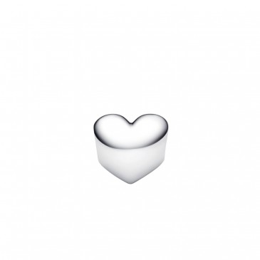 CHARM CUORE CON PIETRA BIANCA