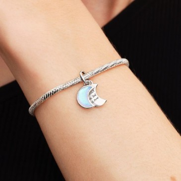CHARM PENDENTE DOPPIO LUNA CRESCENTE 