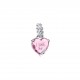 CHARM PENDENTE CUORE ROSA TI VOGLIO BENE MAMMA