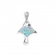 CHARM PENDENTE MANTA VETRO DI MURANO