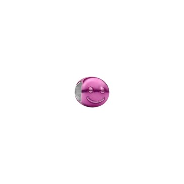 MINI CHARM SMILE EFFETTO METALLICO ROSA