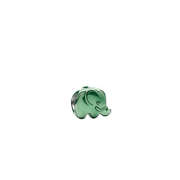 MINI CHARM ELEFANTE EFFETTO METALLICO VERDE