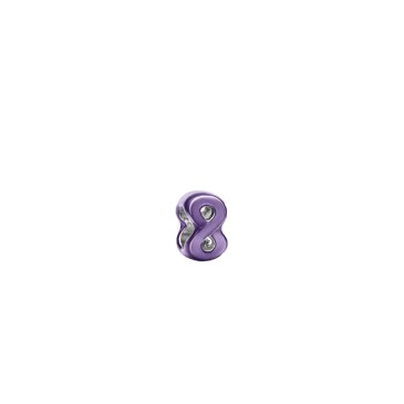 MINI CHARM INFINITO EFFETTO METALLICO VIOLA