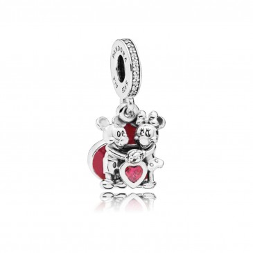 Disney, Charm pendente Amore con Mickey Mouse e Minnie