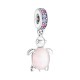CHARM PENDENTE TARTARUGA MARINA ROSA VETRO DI MURANO