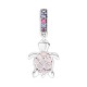 CHARM PENDENTE TARTARUGA MARINA ROSA VETRO DI MURANO