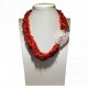 COLLANA FIBULA 5FILI CORALLO CAMMEO SARD. ORO CM50