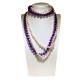 COLLANA EASY 3 FILI PERLE FIUME AMETISTA ORO