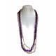 COLLANA EASY 3 FILI PERLE FIUME AMETISTA ORO