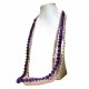 COLLANA EASY 3 FILI PERLE FIUME AMETISTA ORO