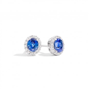 ORECCHINI IRIS CESTINO Z.BLU KT.0,67 E BRILL.KT 0,11 F-VS