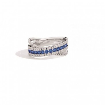 ANELLO DECO' BRILL 0,21 ZAFFIRI 0,54