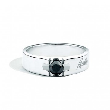 ANELLO SOLITARIO UOMO 1967 D.NERO CT 0,25 GR 5,38