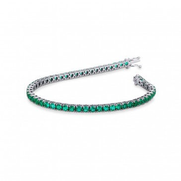 BRACCIALE TENNIS FACECUB SMERALDI 1,30