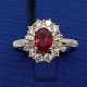 ANELLO CESTINO RUBINO CT.1,01 E DIAM. CT. 0,61
