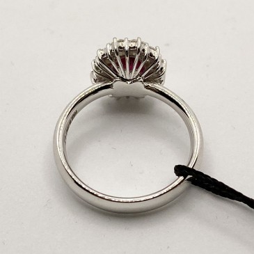 ANELLO CESTINO RUBINO CT.1,01 E DIAM. CT. 0,61