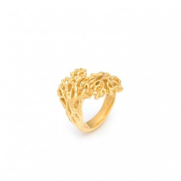 ANELLO CONTRARIE CORAL DORATO MIS 14