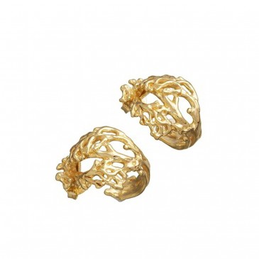ORECCHINI CERCHIO CORAL DORATI