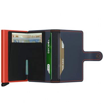 MINIWALLET MATTE NIGHTBLUE & ORANGE