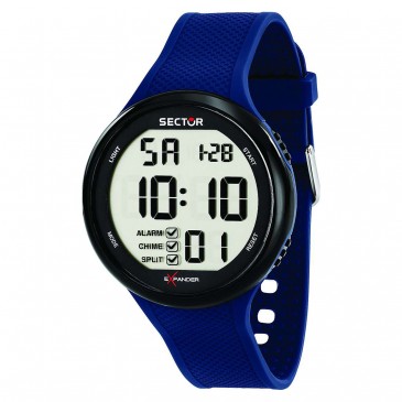 EX-17 46MM DIGITAL RG BEZEL BLUE STRAP